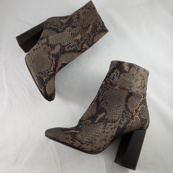 Free People Shoes - Free People Nolita Snakeskin Block Heel Boot NWT